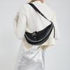 Trendy 2024 Black Small Pu Shoulder Bag Stylish Street Fashion Chic Design