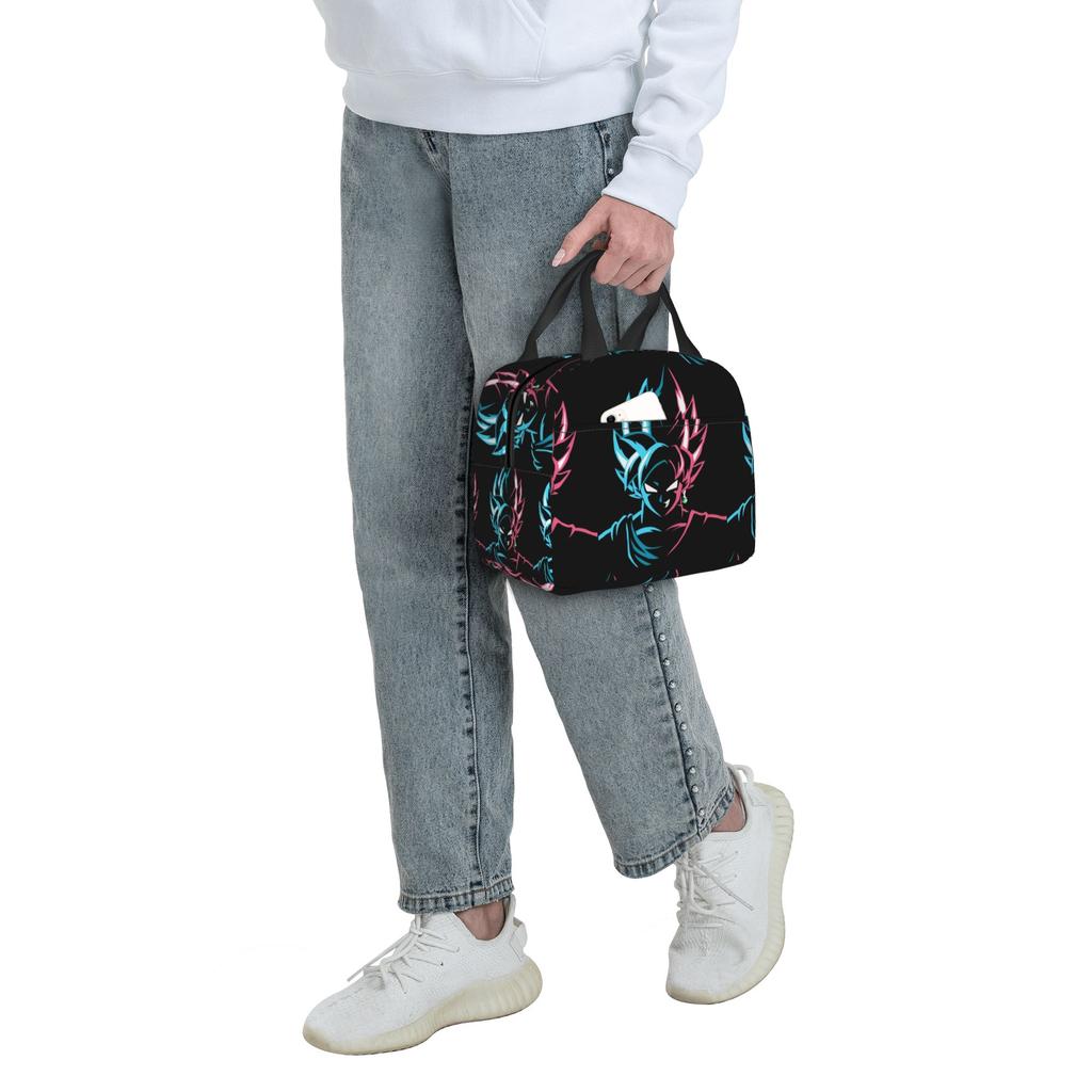 Custom DBZ Dragons Goku Ball Thermal Insulated Lunch Bag Women Men Warrior Resuable Lunch Tote for Outdoor Camping Travel