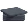 Seat Cushion Set 4 Pcs Dark Grey 40 X 40 X 3 Cm Velvet