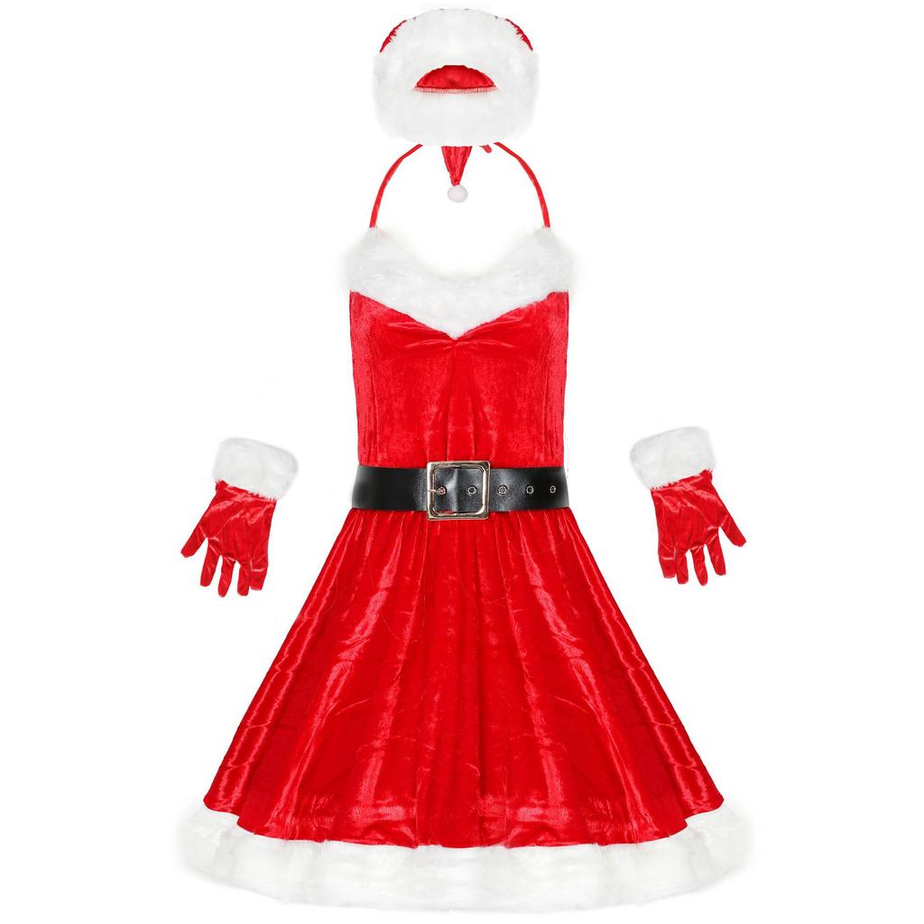 Christmas costumes, stage performance Christmas costumes, annual meeting ladies holiday theme party Christmas costumes