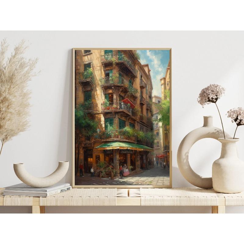Beauty Romance Townscape Posters Marrakech Morocco Italy City of Water Prints Canvas Painting Wall Art Pictures Home Room Decor