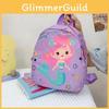 Mermaid Cat Dinosaur Shark Patterns Backpack Breathable Nylon Straps Shoulder