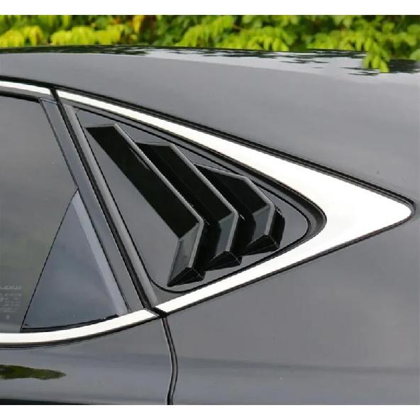 2 Stück Für Lexus NX 2015- Auto Außen Heckfenster Viertel Lamellen Jalousie Abdeckung Seitenlüftung Verkleidung Lufteinlass ABS Klebe Zubehör