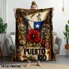1pc Ultra-Soft Puerto Rican Flag Printed Flannel Blanket - Vibrant Cultural Design with Flag, Masks, And Fruits - All-Season Cozy Throw, Perfect For, 