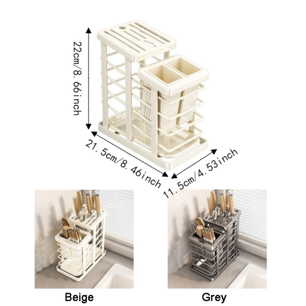 Support de découpe de comptoir peu encombrant Tube à baguettes en acier au carbone Support de couverts moderne Restaurant