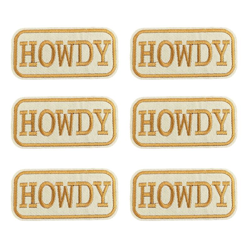 10pcs /Lots Western Cowboys Embroidered Patches Letter Patch Iron On Patches For Clothing Thermoadhesive Patches Jackets Hats Diy 