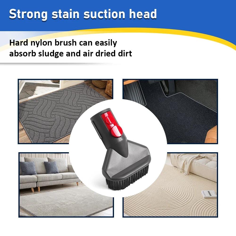 Multi Functional Stiff Bristle Brush Head for Dyson V7 V8 V10 V11 V12 V15 Vacuum Cleaner Attachment Clean Stains Cleaning Tools stain removal brush