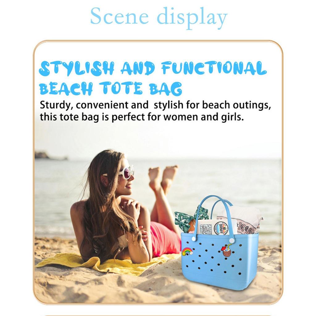 Hole Bag Travel Outdoor Wear-resistant Beach Bag With Stickers