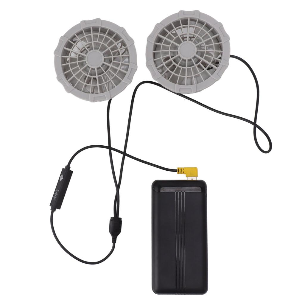 Cool Vest Wearable Cooling Fan Replacement 7.4V Air Conditioned Clothes Fan with Power Bank Lithium Battery 20000 MAh USB 5V