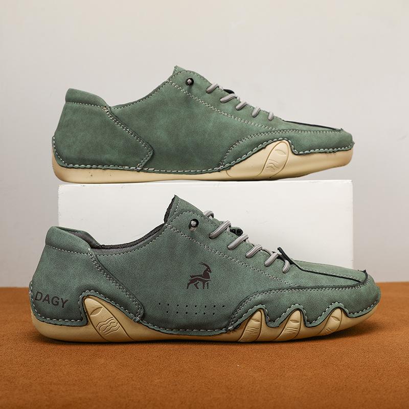 Herrskor Mode Casual Skor Läder Martin Boots Skor i brittisk stil Korta Stövlar Utomhusskor Plusstorlek