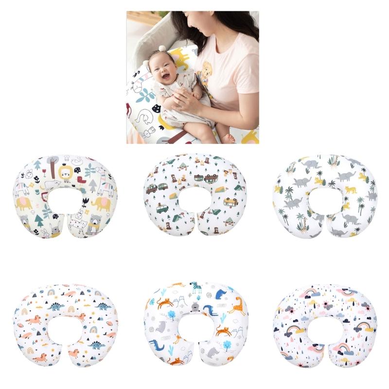 Baumwoll-Stillkissen Säuglingsfütterungskissen Mehrfachmuster Säuglingsstillstützkissen zur Förderung der Babybindung