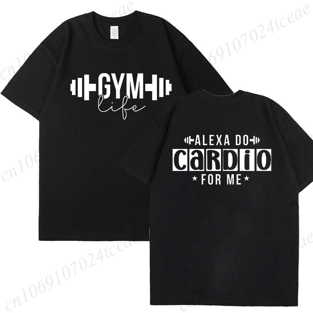 Funny Gym Life T-Shirts for Women Workout Summer Short Sleeve Tees Motivational Positive Tees Cute Exercise Fitness Tops