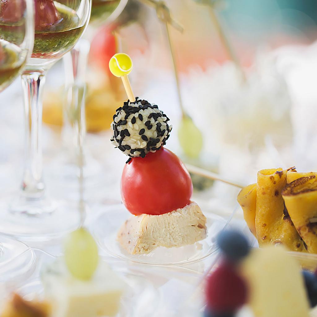 Bamboomn 3.9" Decorative Sports Ball End Bamboo Cocktail Fruit Sand