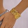 Stainless Steel Ocean Series Wide Bangles for Women Gold Color Metal Shell Starfish Wave Open Cuff Bracelet Beach Party Jewelry