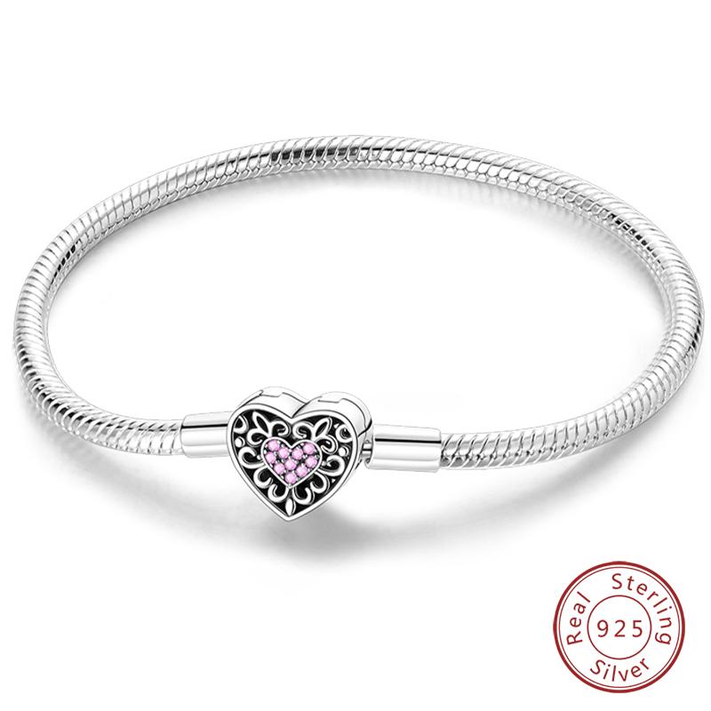 925 Silver Pumpkin Cart Tree of Life Heart Shaped Magic Eye Bracelets Fit DIY Charms Birthday Jewelry Gifts