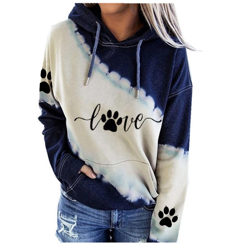 Long-sleeved Hooded Printing Leisure Women's Blouse Women Simple Loose Hoodie Y2k Street Sweatshirt Sportwear Casual Tops