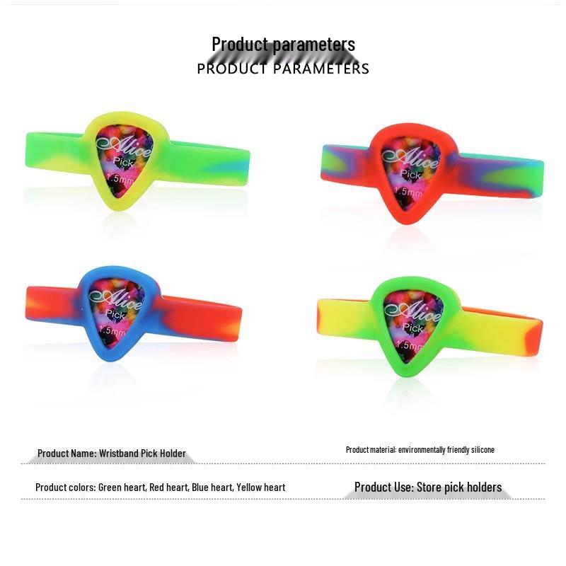 Personalized Guitar Pick Holder Bracelet - Portable Sleeve and Bezel Accessory