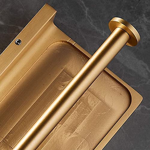 Golden Toilet Paper Holder, Bathroom Shelf, Hotel Paper Roll, Brass Toilet Paper Holder, Kitchen Bathroom Roll Paper Holder