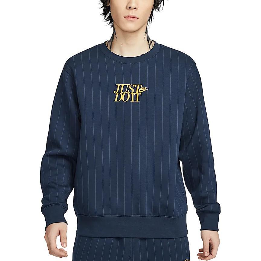 Nike Club FW24 Sweatshirt Men s Obsidian Color/University Gold HJ2158-451 L