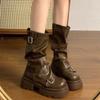 Versatile Shoes, Thick-soled Height-increasing Dr. Martens Boots, New Retro Mid-calf Boots for Women