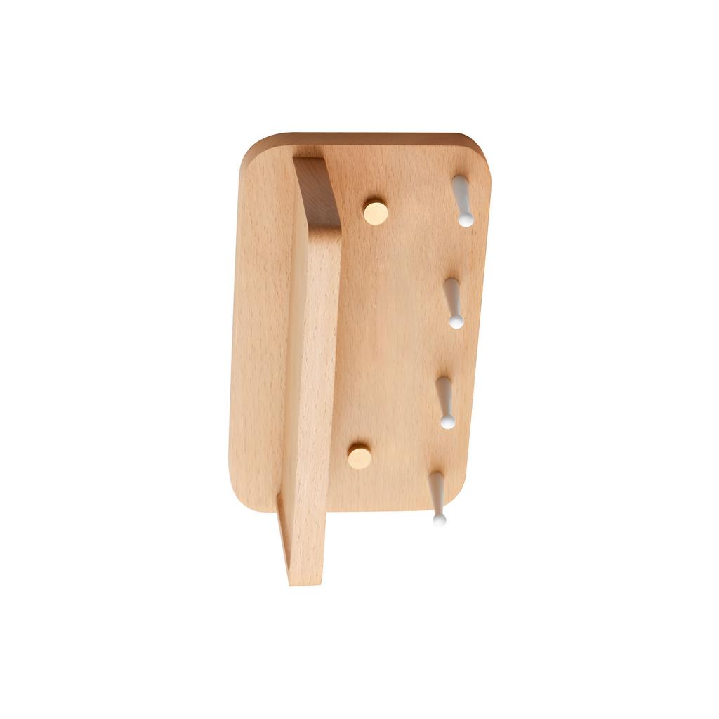 Attractive Wall Mount Key Rack 4 Durable Brass fasteners And Wooden Shelf For Keys Accessories Mail Arrangement