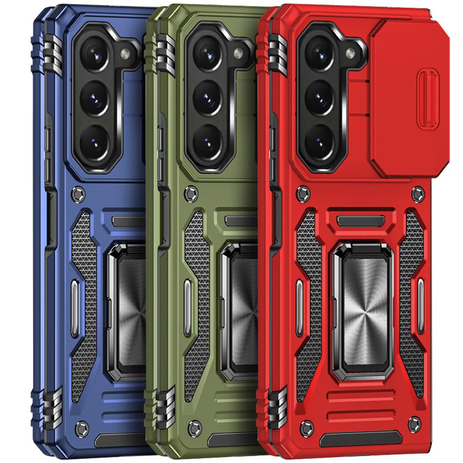 Armor Shockproof Case For Samsung Galaxy Z Fold 7 Cover With Ring Magnetic Holder Coque Fundas Samsung Z Fold 6 Case Fold6 5G