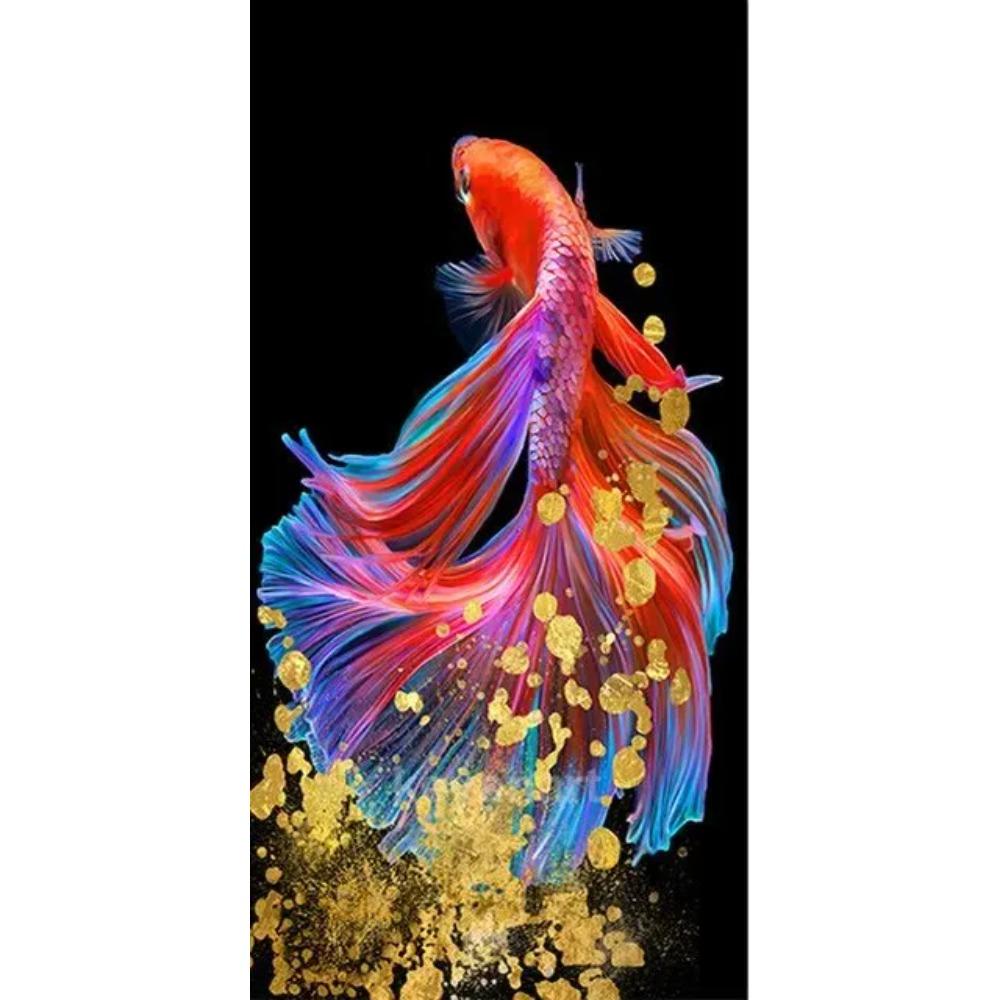 Abstract Koi Canvas Painting Wall Art Fish Posters And Prints Carp Pictures For Living Room Decor
