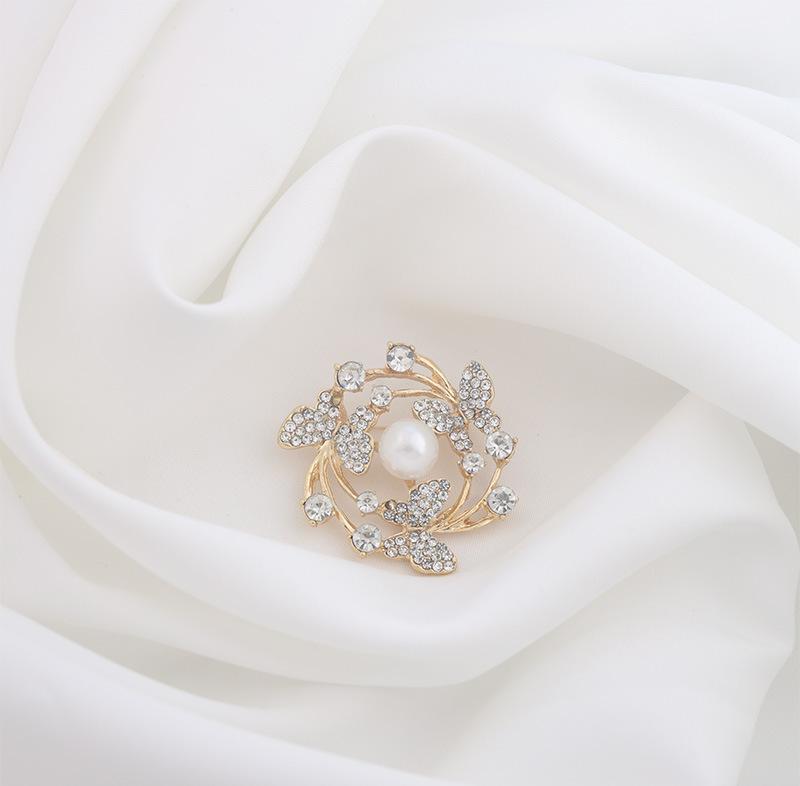 

Жемчужная брошь-цыганка с бабочкой, женская изысканная брошь высокого класса, модная брошь высокого класса, универсальная декоративная булавка, аксессуары