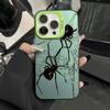 Spider Pattern Anti-drop Armour Case For iPhone 16 15 Pro Max 15 14 13 12 11 Pro XR XS X 7 8 Plus Lens protect plating Cover