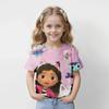 Kids Cartoon Gabbys Dollhouse 3D Print T-shirt Children Summer Casual Short Sleeve Clothing