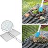 Hot Iron Barbecue Net Silvery Barbecue Vegetable Clip Grilled Fish Net Picnic