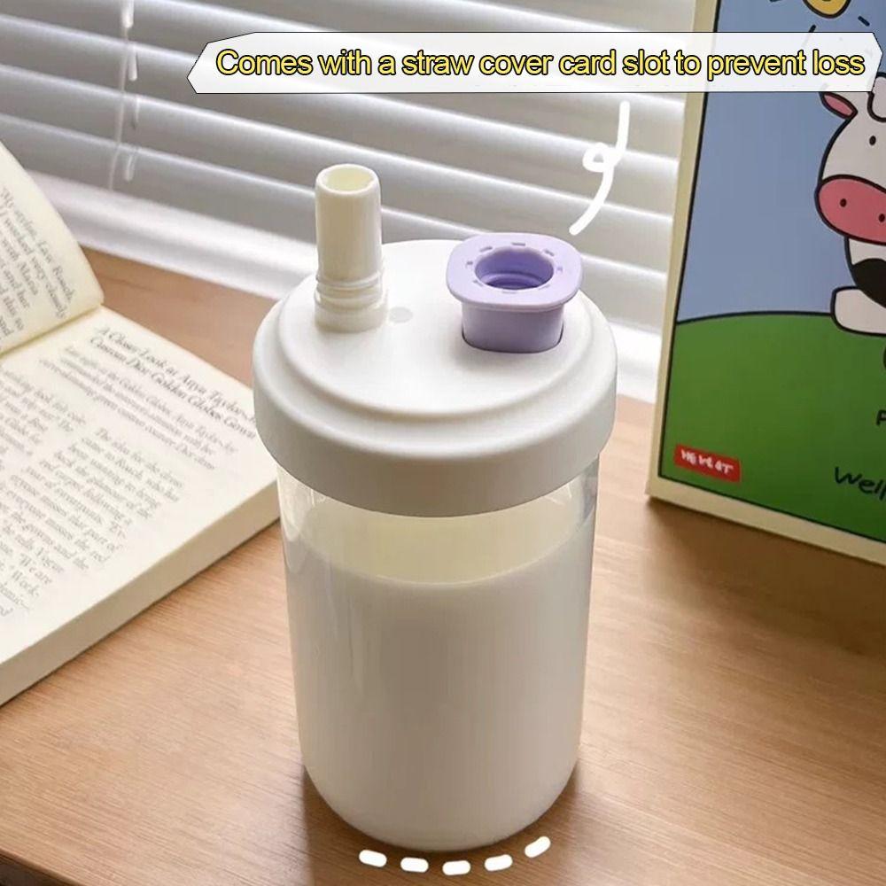 Drinkware Plastic Straw Cup Transparent Straigh Drinking Water Bottle Large Capacity Water Cup Bubble Tea Coffee