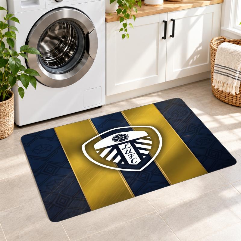 Flannel Kitchen Mat Leeds United Soft Area Rug Non Slip Floor Carpet Home Decoration