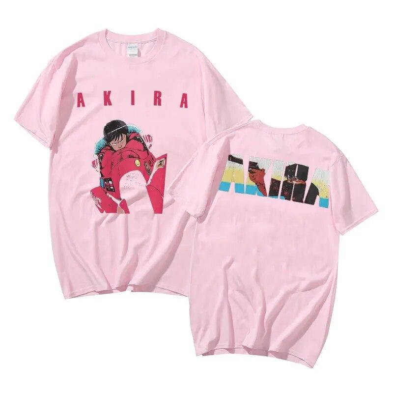 90s Action Sci-fi Anime Akira Double Sided Graphic Print Tshirt Unisex Women Fashion Streetwear Oversize Hip Hop Tees Short Sleeve