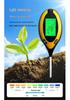 4-in-1 Soil Tester: Digital PH, Light, Temp & Humidity Meter with Backlight
