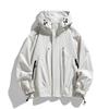 Giacca da uomo con cappuccio, giacca a vento, trench, oversize, taglie forti, impermeabile, nera, da campeggio, ampia, sottile, softshell