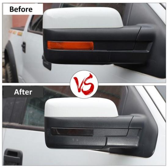 Rearview Mirror Turn Signal Light Cover Trim Decor For Ford F150 Raptor 2009-14