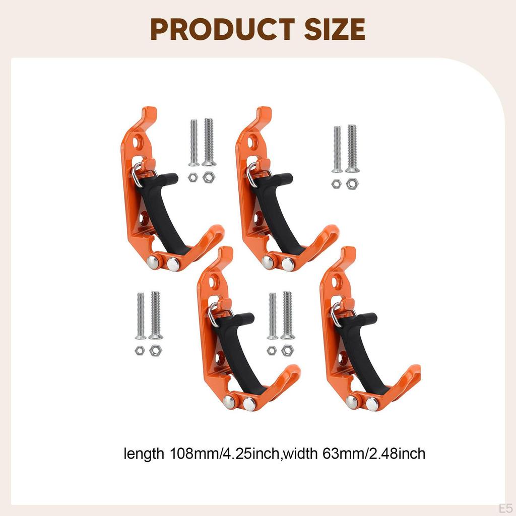 Mounting Kit (4 Pieces) with Metal And Rubber Clamps for Roof . Lightweight Portable, It Allows