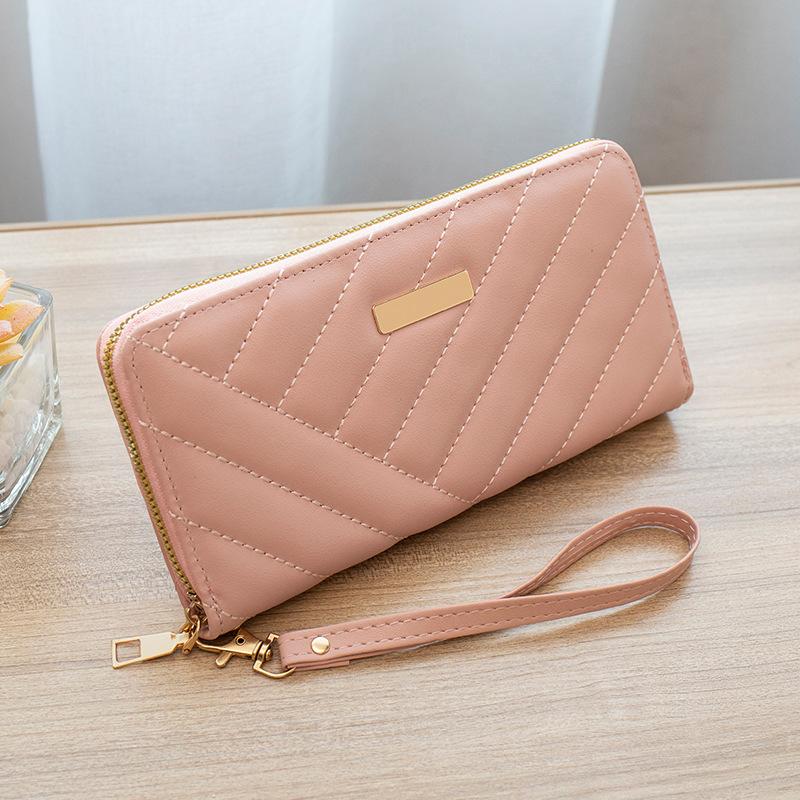 Women's Long Single-pull Wallet, New Twill Embroidered Iron Sheet, Clutch Change Bag, and a Casual Bag.