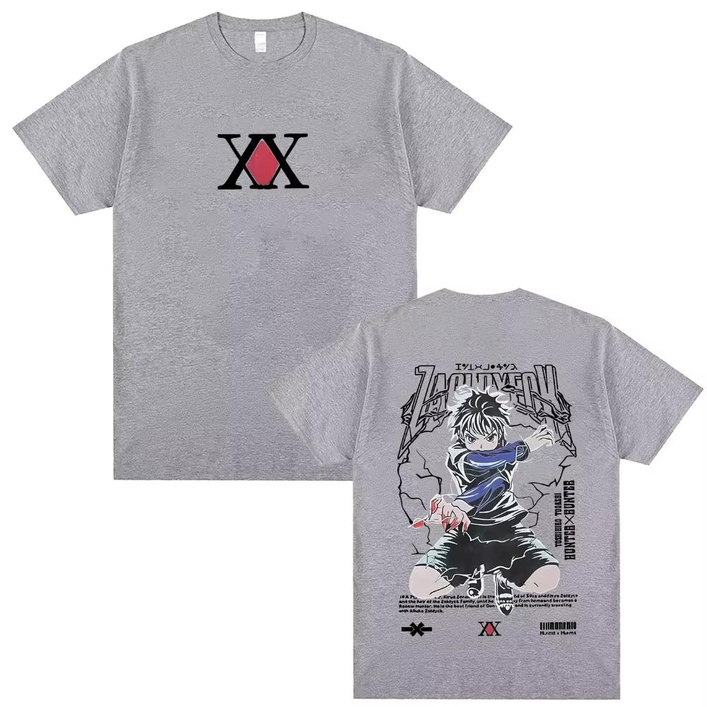 

2026 new Hunter x Hunter Killua Zoldyck Back Print Graphic TShirt Anime Streetwear 100 Cotton Oversized Tee for Daily Wear 2XL