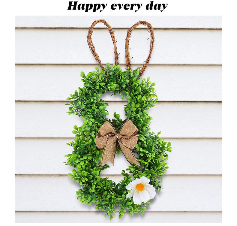 2026 Easter Wreath: Simulated Greenery, Dry Branches & Rabbit Decor for Wall Hanging