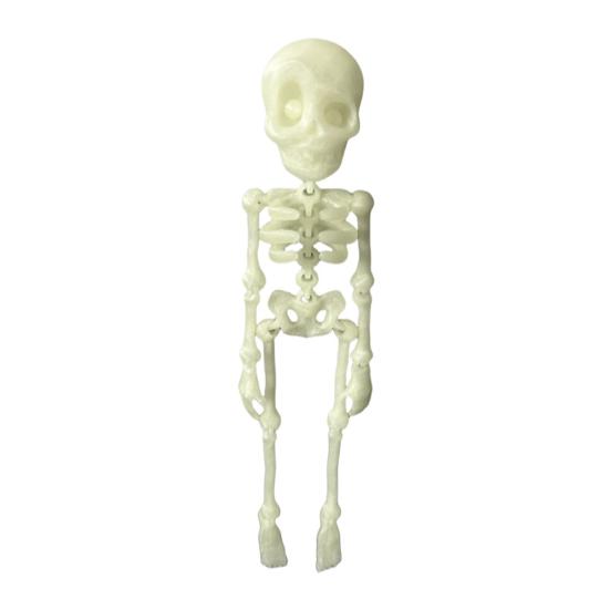 3D Printed Skeleton Refrigerator Magnet Halloween Poseable Skeleton Figurine with Movable Joints