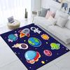 Cartoon Astronaut Children's Room Decorative Carpet Camping Cushion Play Aera Mat  Floor Mat Carpet Game Area Rug Floor Mats