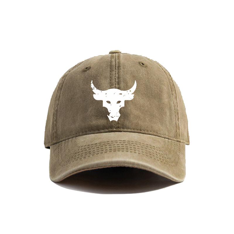Dwayne Johnson Brahma Bull Baseballkappe Sommer Used Dad Hats Unisex Outdoor Verstellbar Baumwollkappen MZ-440