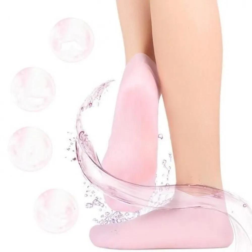 Irum Foot Care Moisturizing Socks Silicone Heel Pads skin