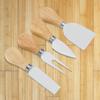 4PCS/Set Stainless Steel Cheese Knives Set Wooden Handle Cheese Cutting Knife Slicer Cutter Set