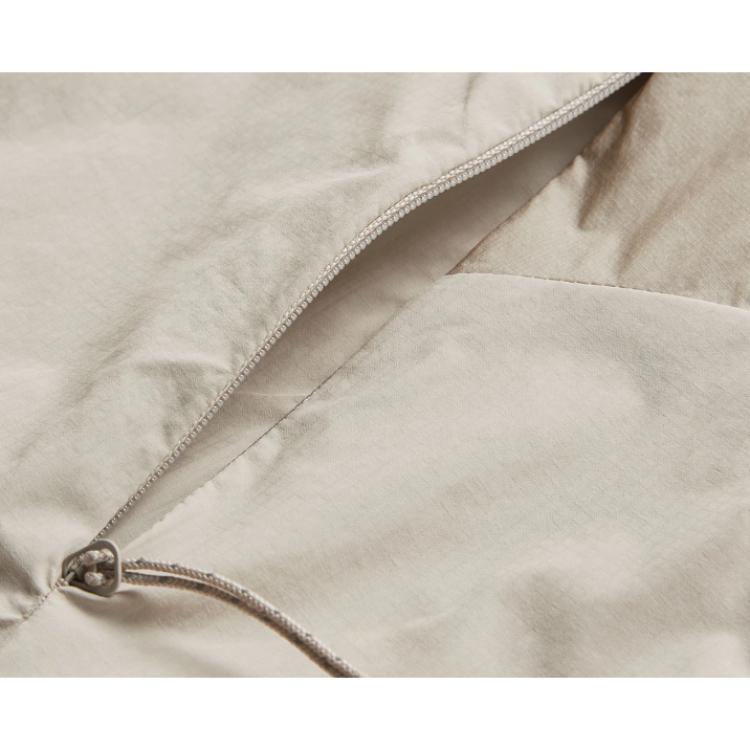 Li Ning Running Series Solid Color Zip Up Stand Collar Comfortable Breathable Sports Windbreaker Women Outerwear Dusty-Gray AFDU166-1