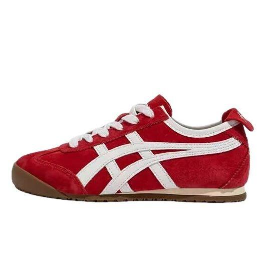 Leather version! Retro red German training shoes for women's 2025 new spring American flat-bottomed sports Forrest Gump casual shoes