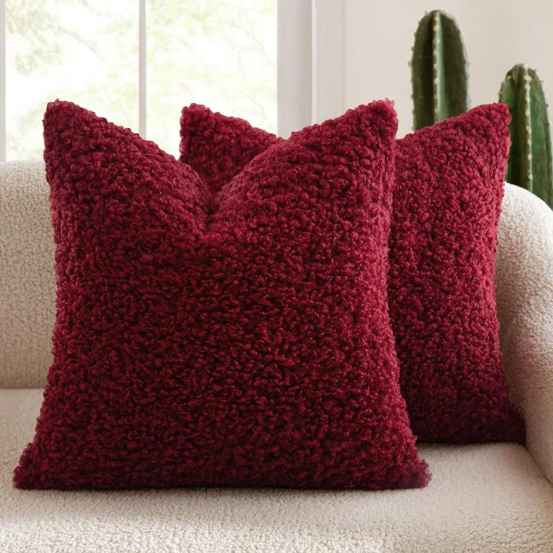 Thicken Lamb Wool Velvet Pillowcase Soft Solid Color Pillow Cover Washable Living Room Bedroom Pillow Cases