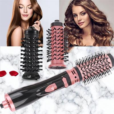 Haartrocknerbürste 2 in 1 Heißluft-Rotationsbürste Locken Glätten Styling Automatisch Rotierend Ionisch Rund Föhn Volumengeber